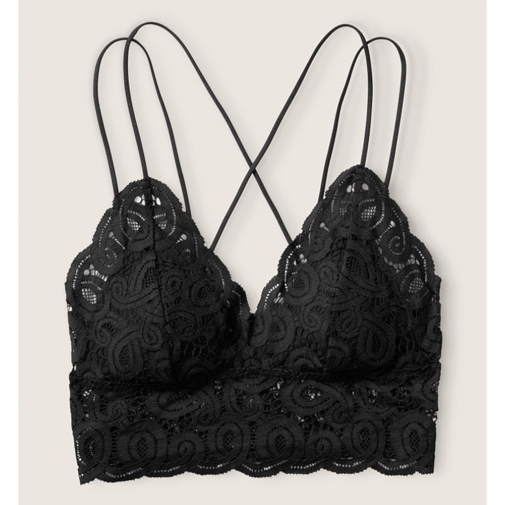 PINK Victoria’s Secret crochet lace bralette- L